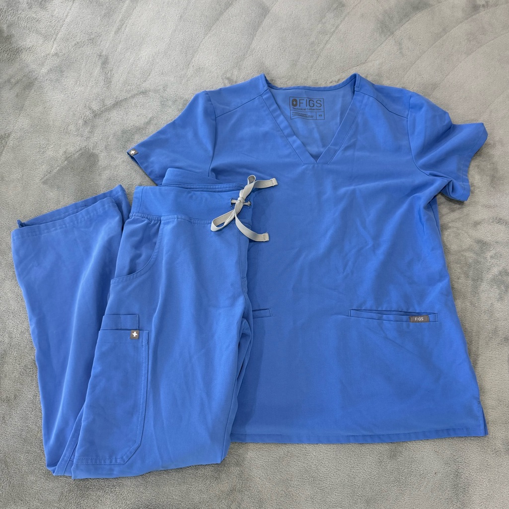 Figs Scrub Set In Ceil Blue